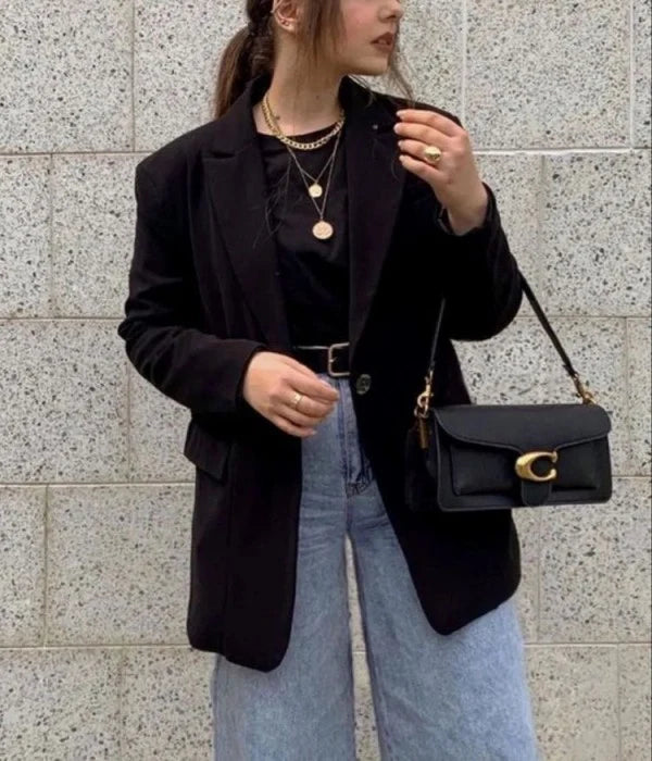 Premium Black Sling Shoulder Bag with Box Dust Bag - 243