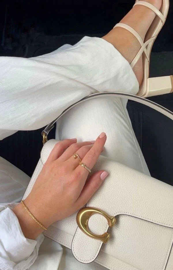 Premium White Sling Shoulder Bag with Box Dust Bag - 846