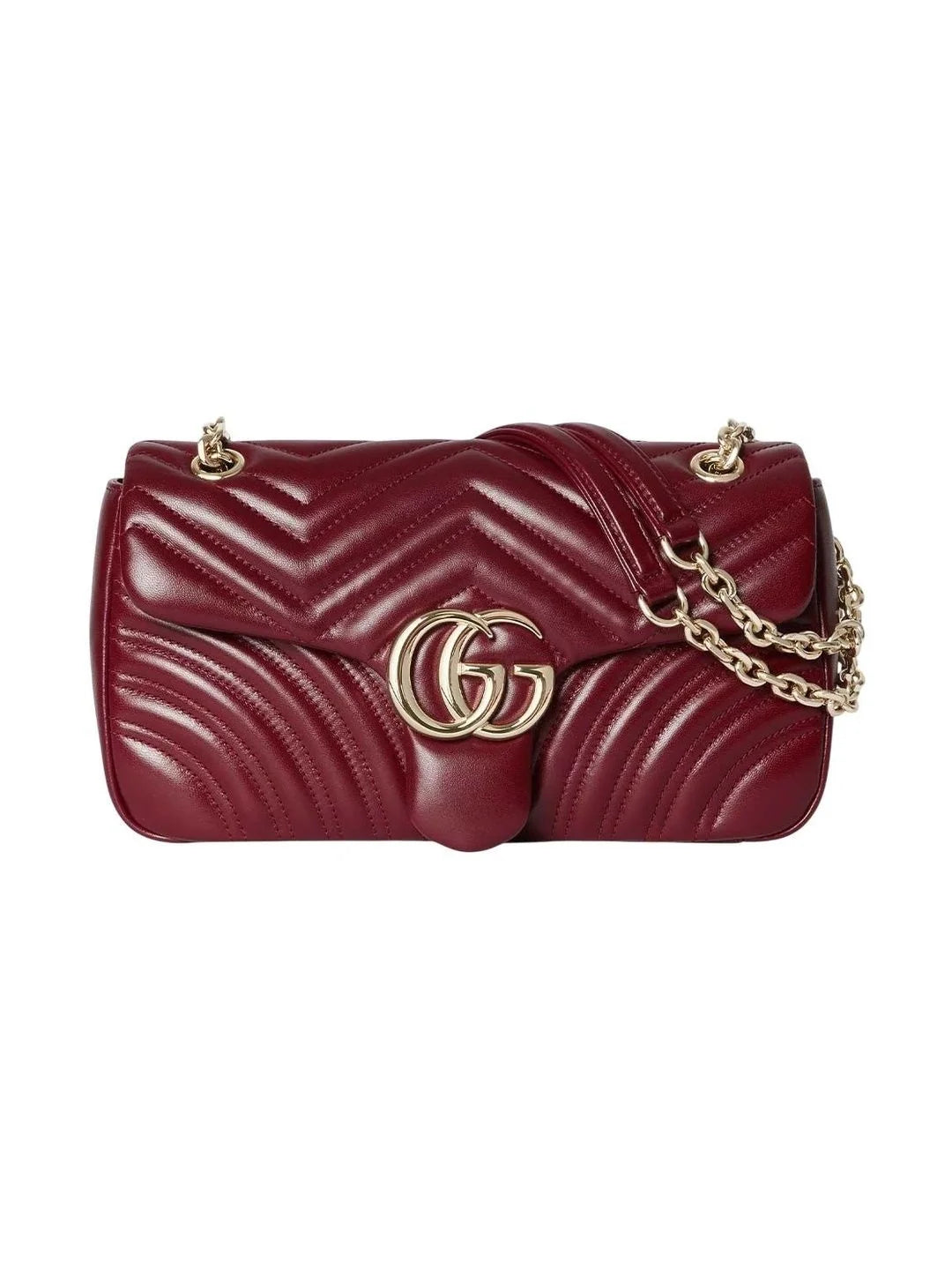 Premium Burgundy Quilted Shoulder &amp; Sling Bag with Gold-Tone Chain