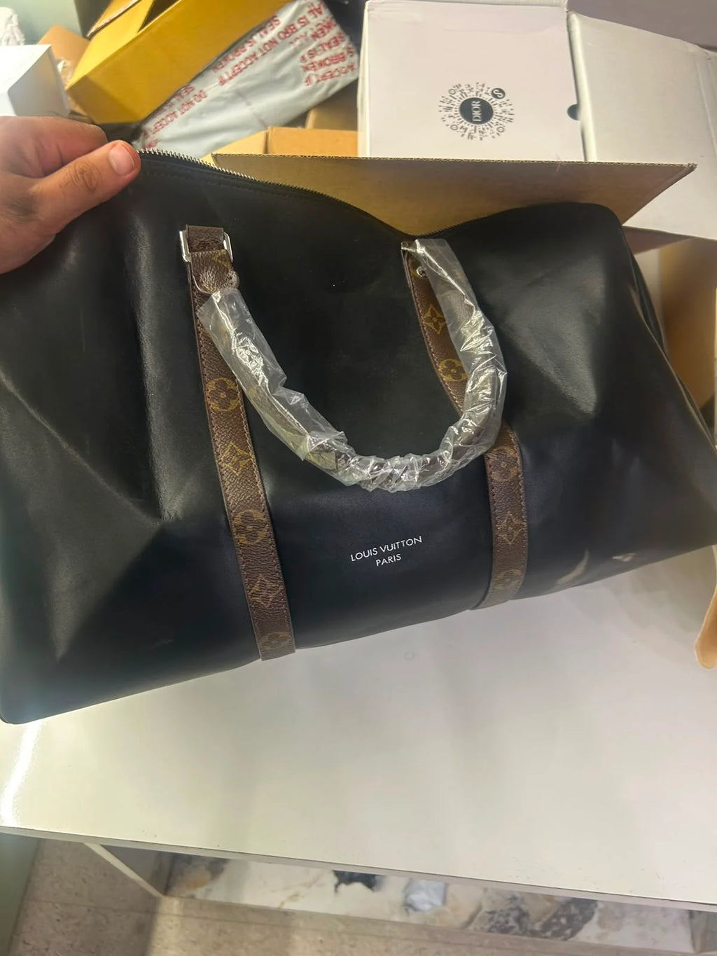 Premium Boslo Black Travel Duffle Bag