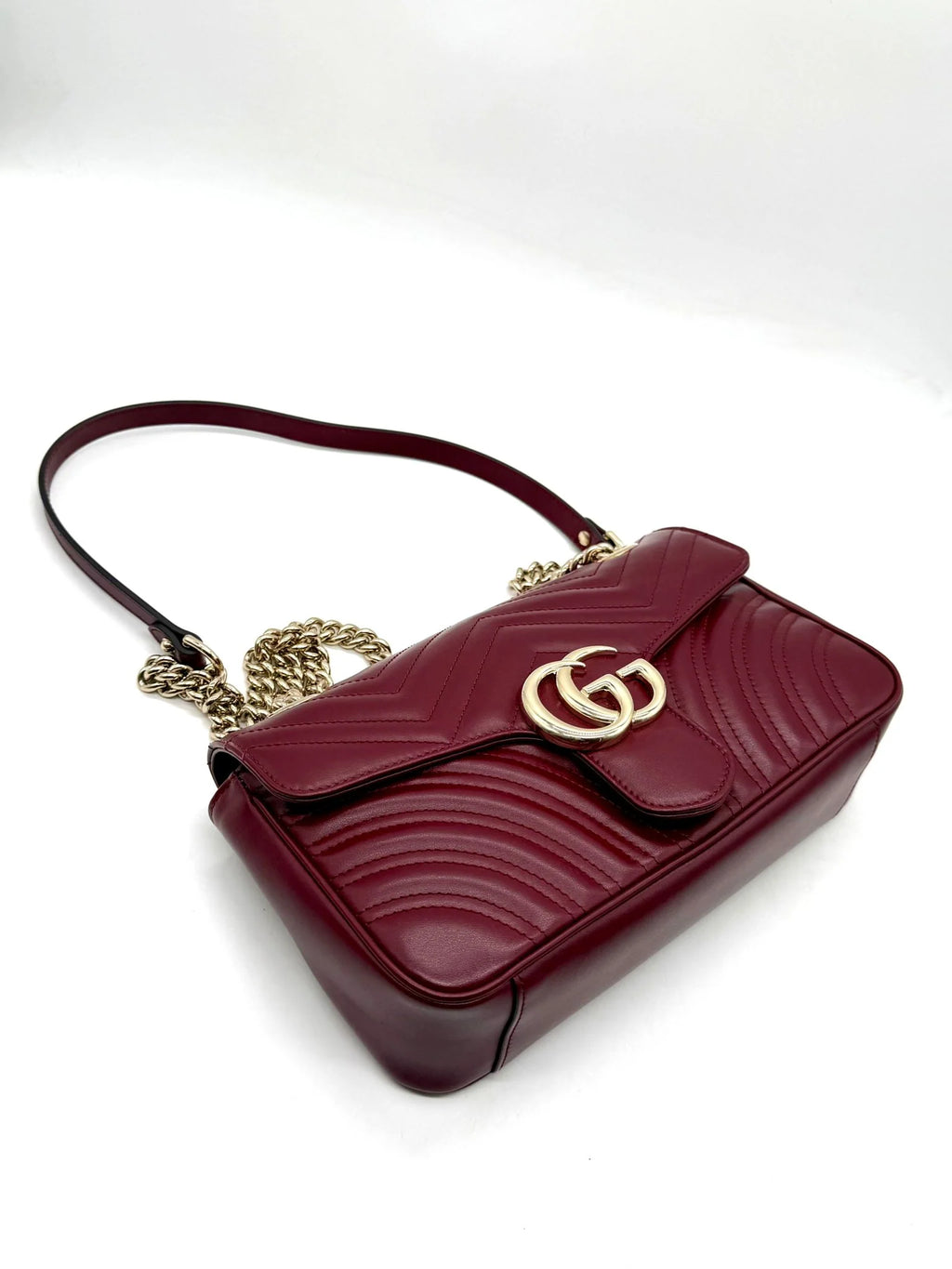 Premium Burgundy Quilted Shoulder &amp; Sling Bag with Gold-Tone Chain