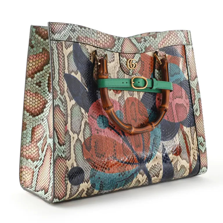 Premium Python-Texture Tote Bag with Magnetic Box Dust Bag - 531